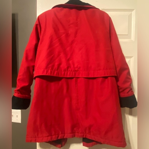 ENSIGN LONDON 3/4 Red & Black Drawstring Coat, GUC - Picture 4 of 14